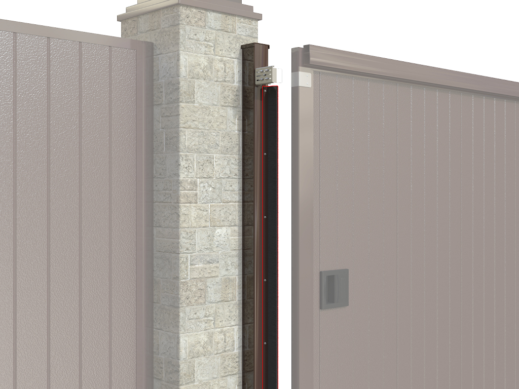 Naşelnik, taxta va ustun-lovituvchi o‘rtasidagi bo‘shliqni yopadi. Mahsulot, uzunligi 70 mm bo‘lgan katta tukli PVC cho‘tkadan iborat. Cho‘tkaning asosini, eshikning o‘rami rangiga bo‘yalgan alyuminiy profil tashkil etadi.